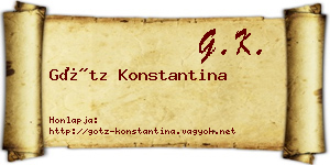 Götz Konstantina névjegykártya